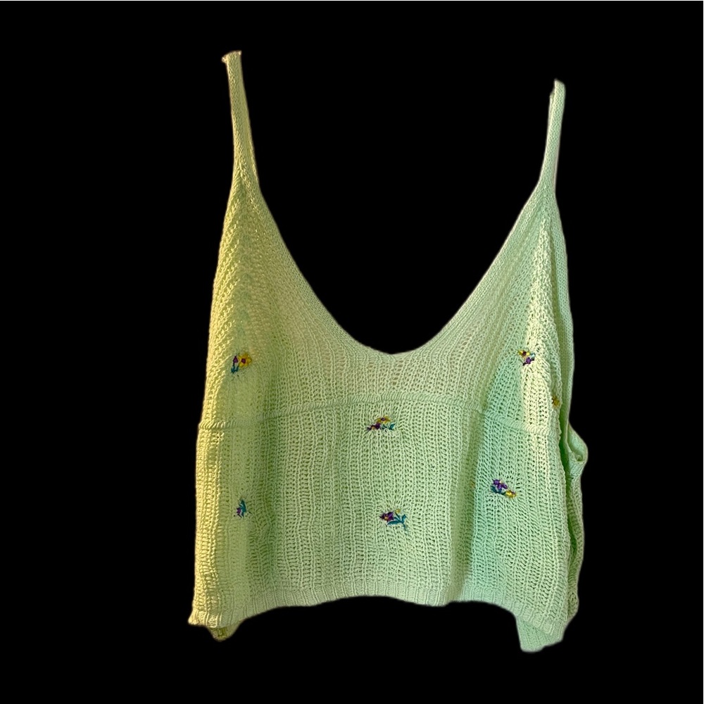 Crotchet crop length tank 3X